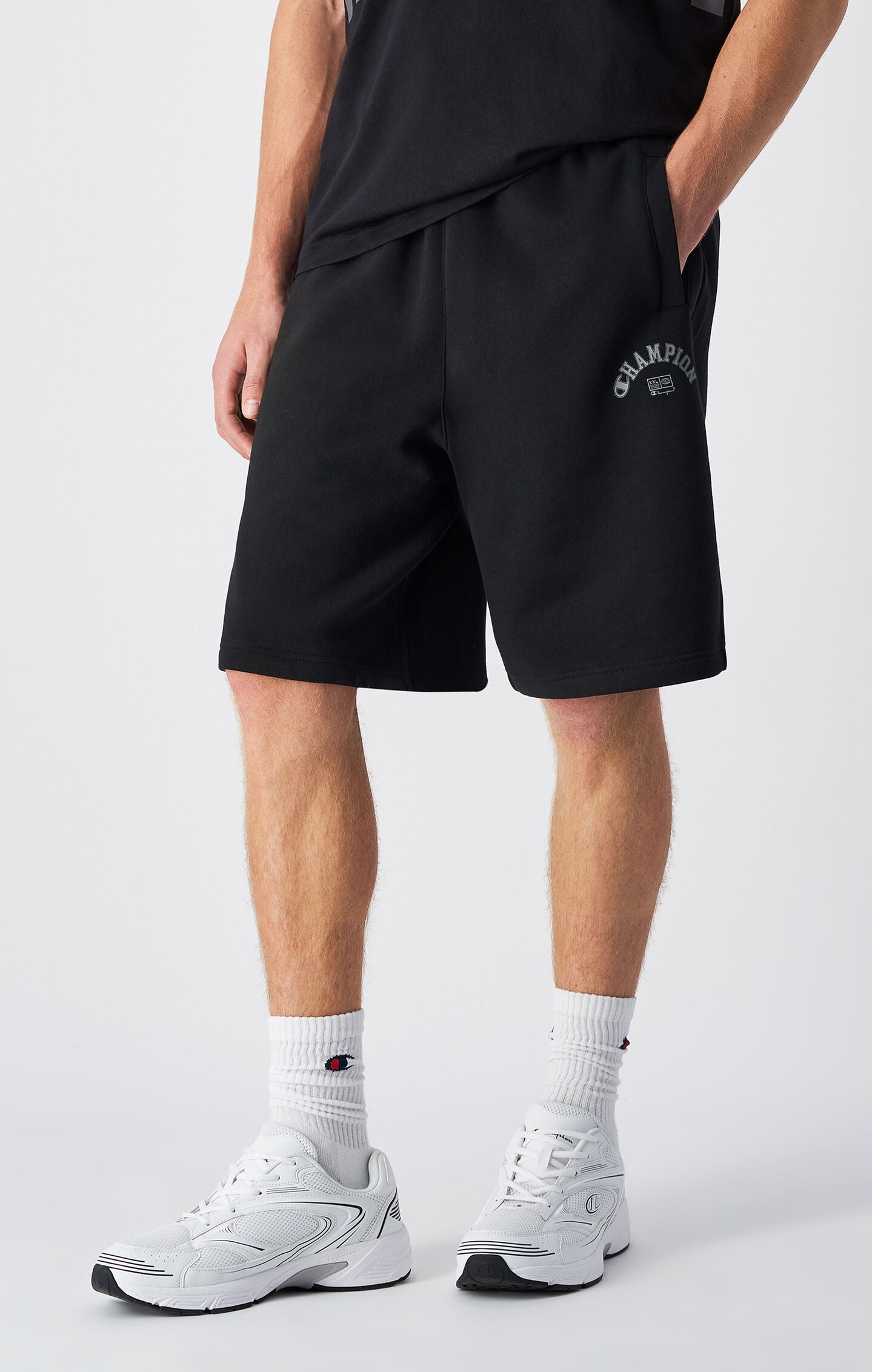 Men's All Black Long Bermuda Shorts