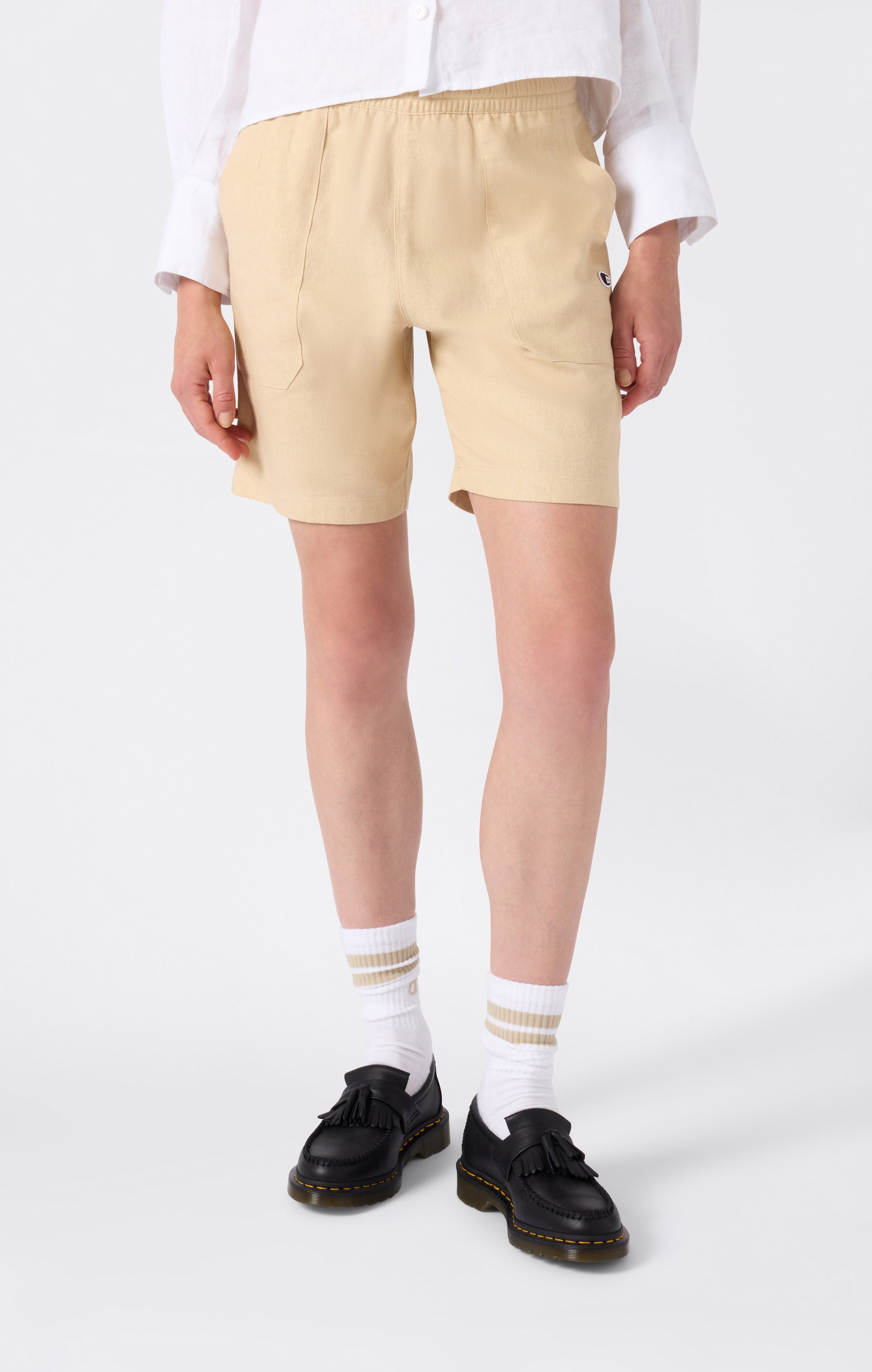 Women’s Washed Linen-Blend Bermuda