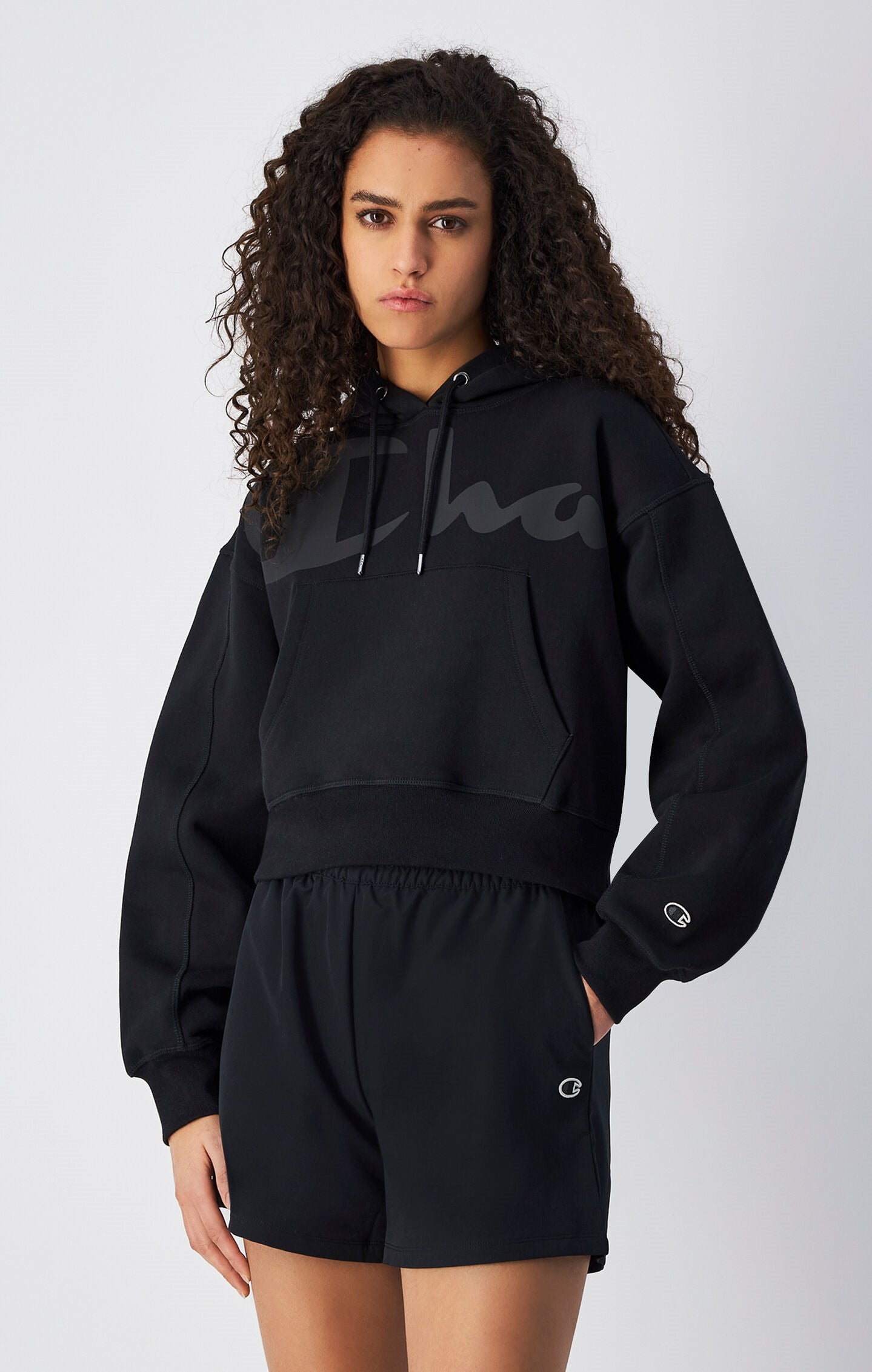 Women's Loose Fit Cropped Hoodie