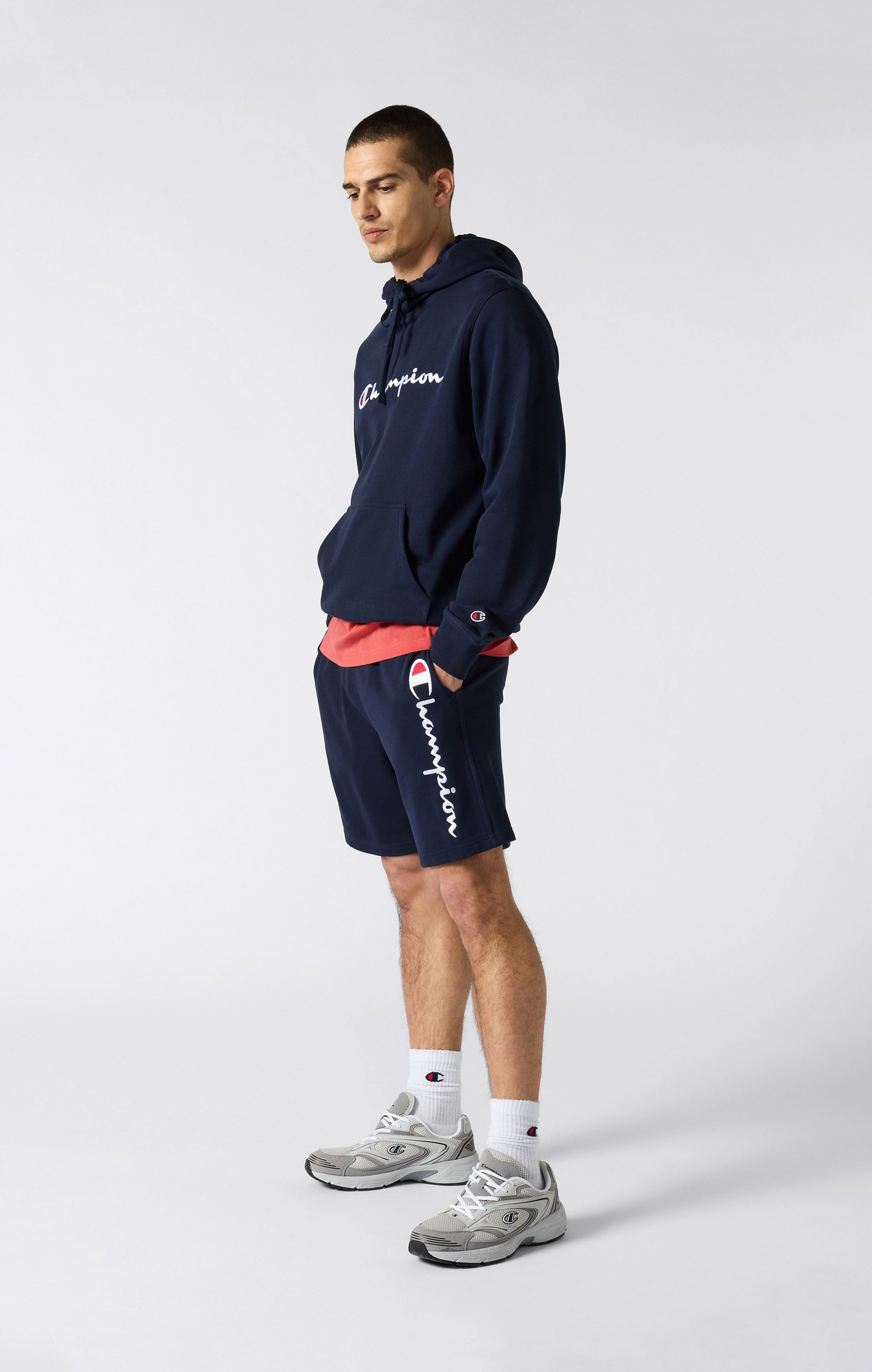 Men's Lightweight French Terry Shorts with Large Logo
