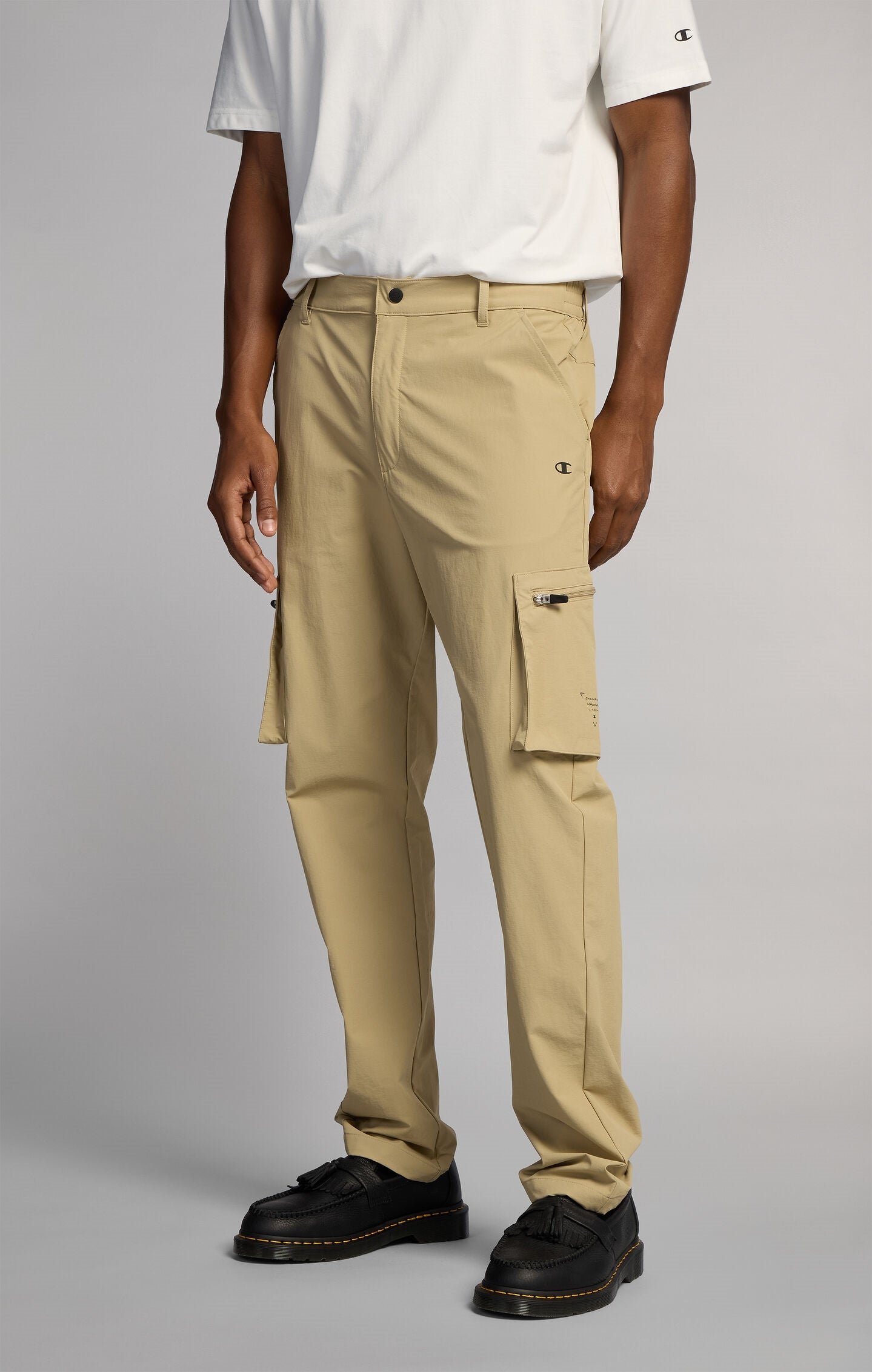 Men's Cargo Trousers in Water-Repellent Nylon C-Tech