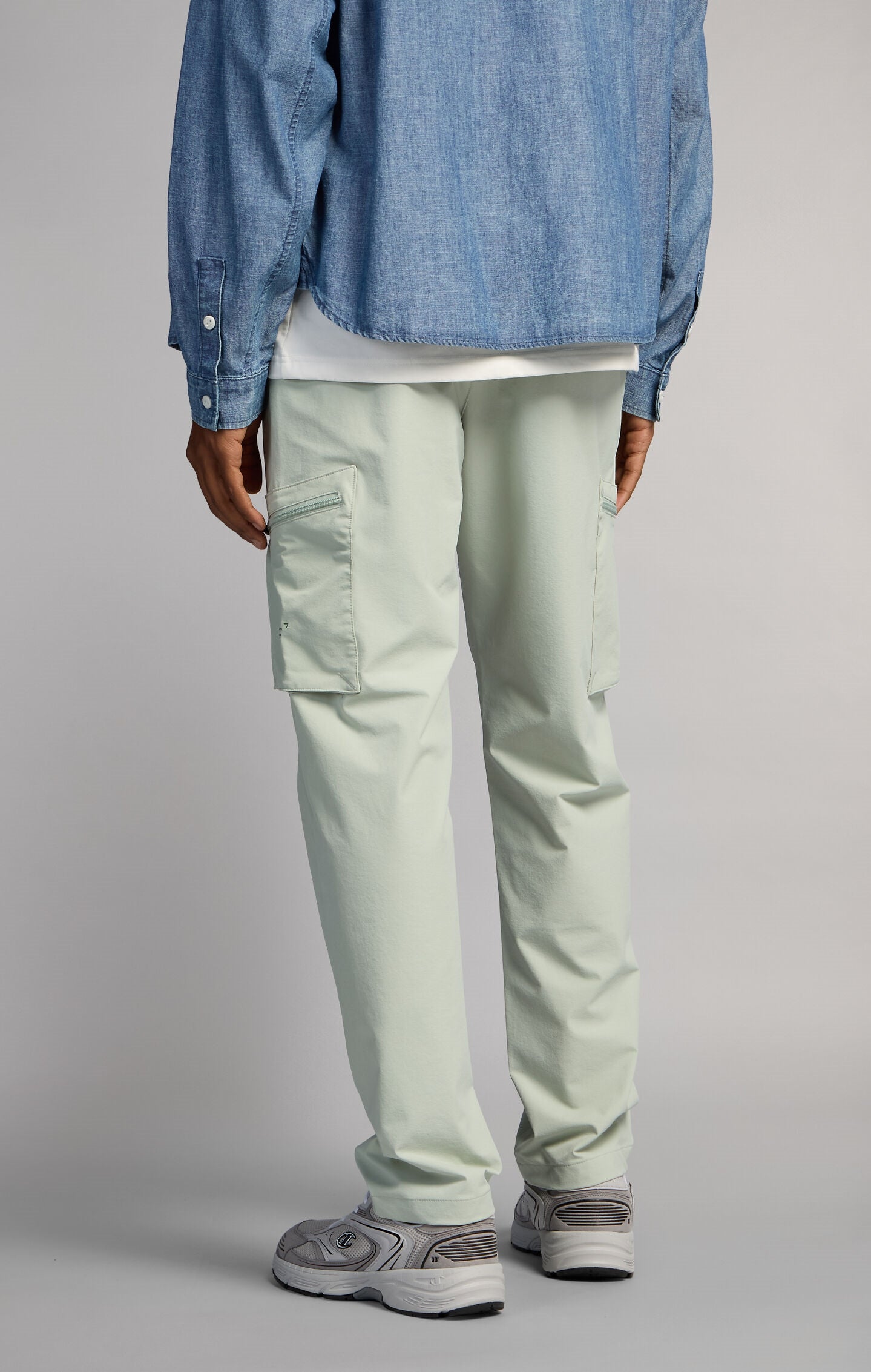 Men's Cargo Trousers in Water-Repellent Nylon C-Tech