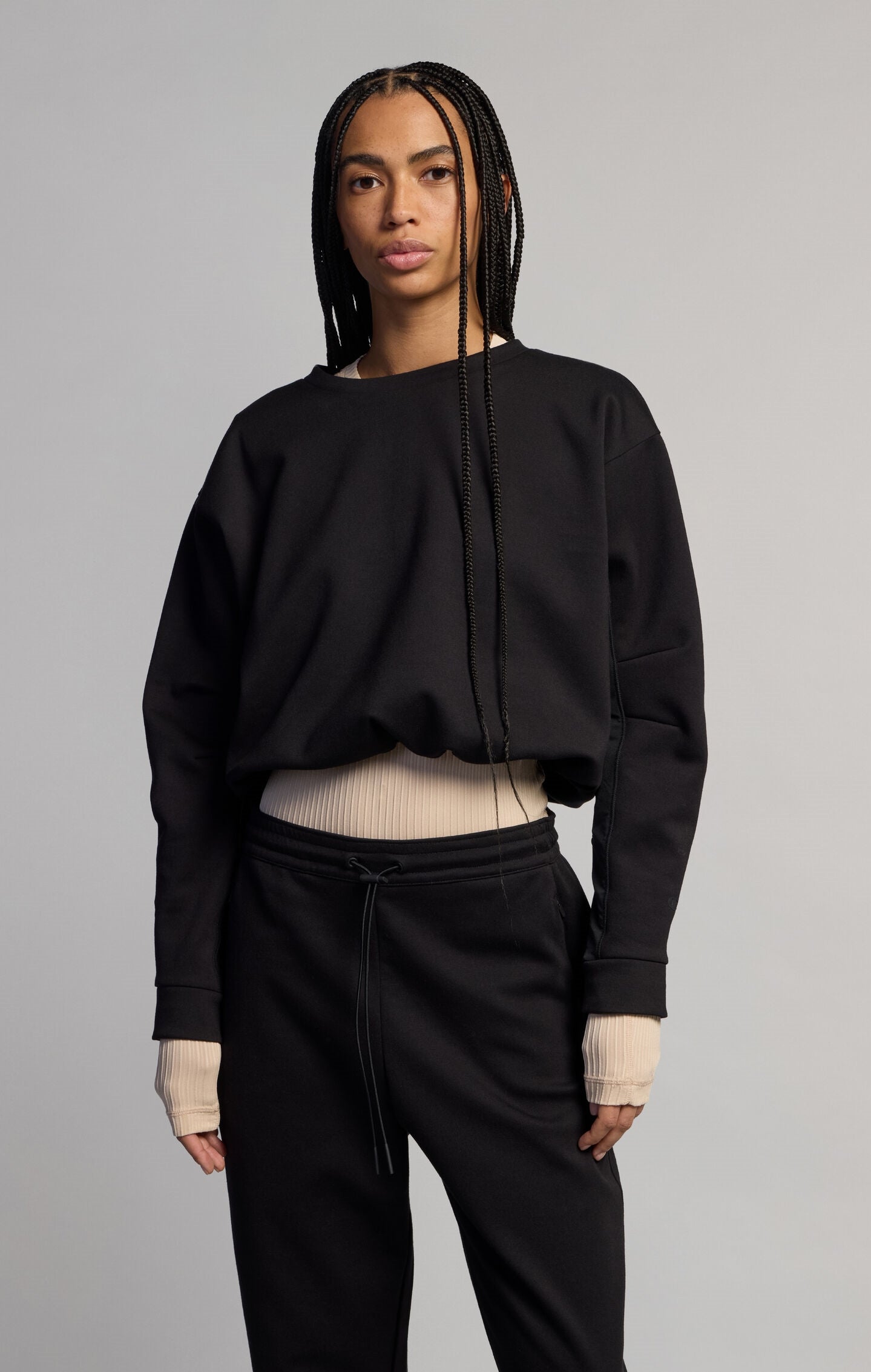 Women's Sweatshirt in Stretch Interlock C-Tech