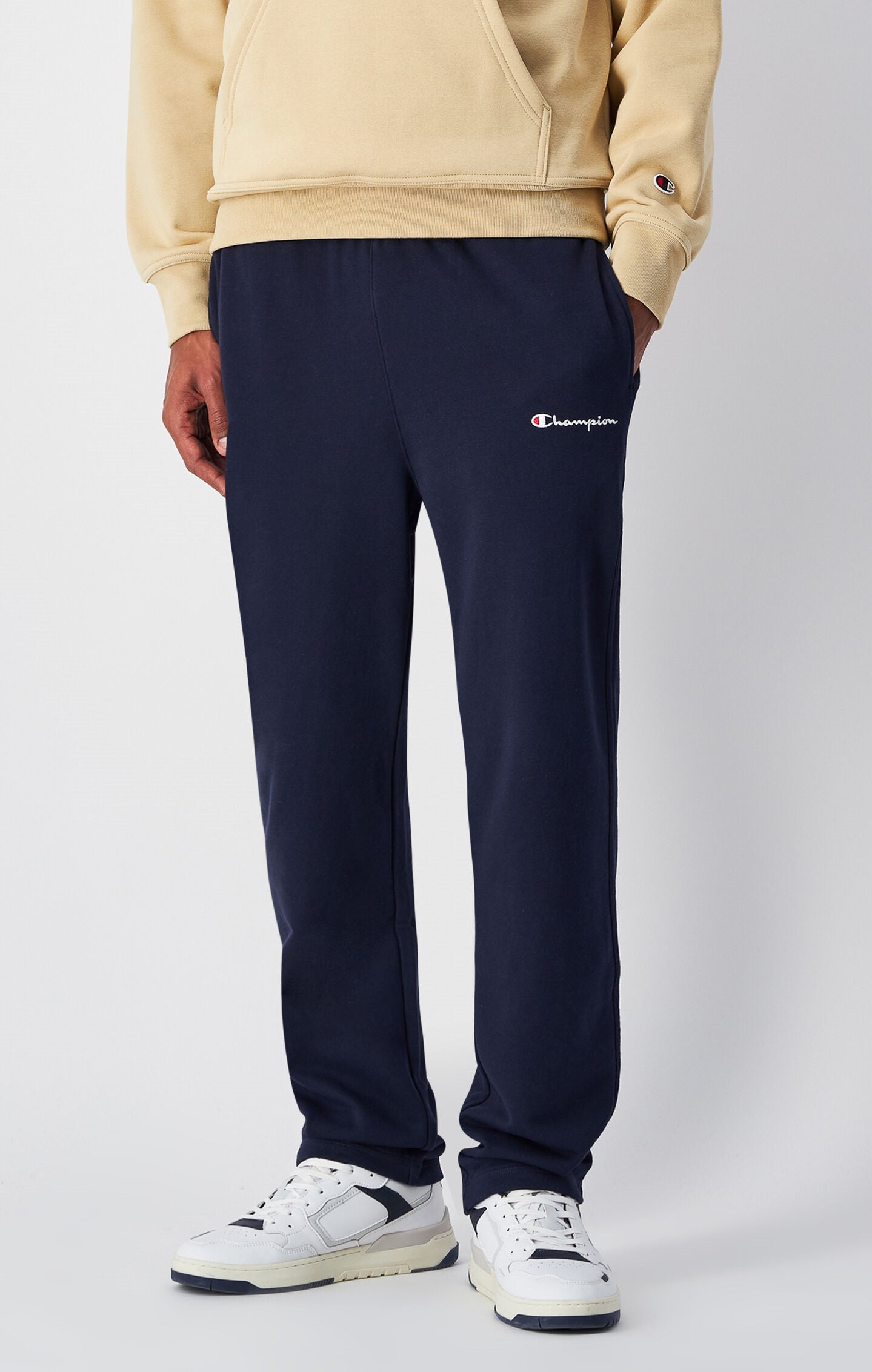 Men's Lightweight Straight-Leg Jogger Sweatpants with Small Embroidered Logo