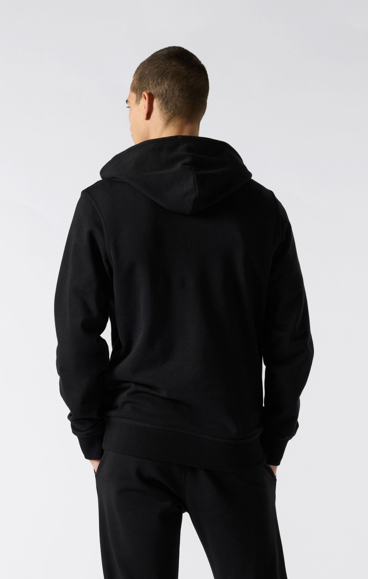 Men's Lightweight Slim Fit Hoodie with Small Embroidered Logo