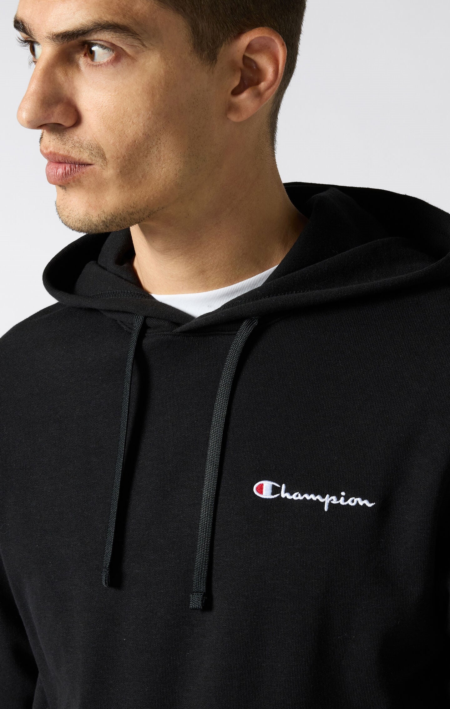 Men's Lightweight Slim Fit Hoodie with Small Embroidered Logo