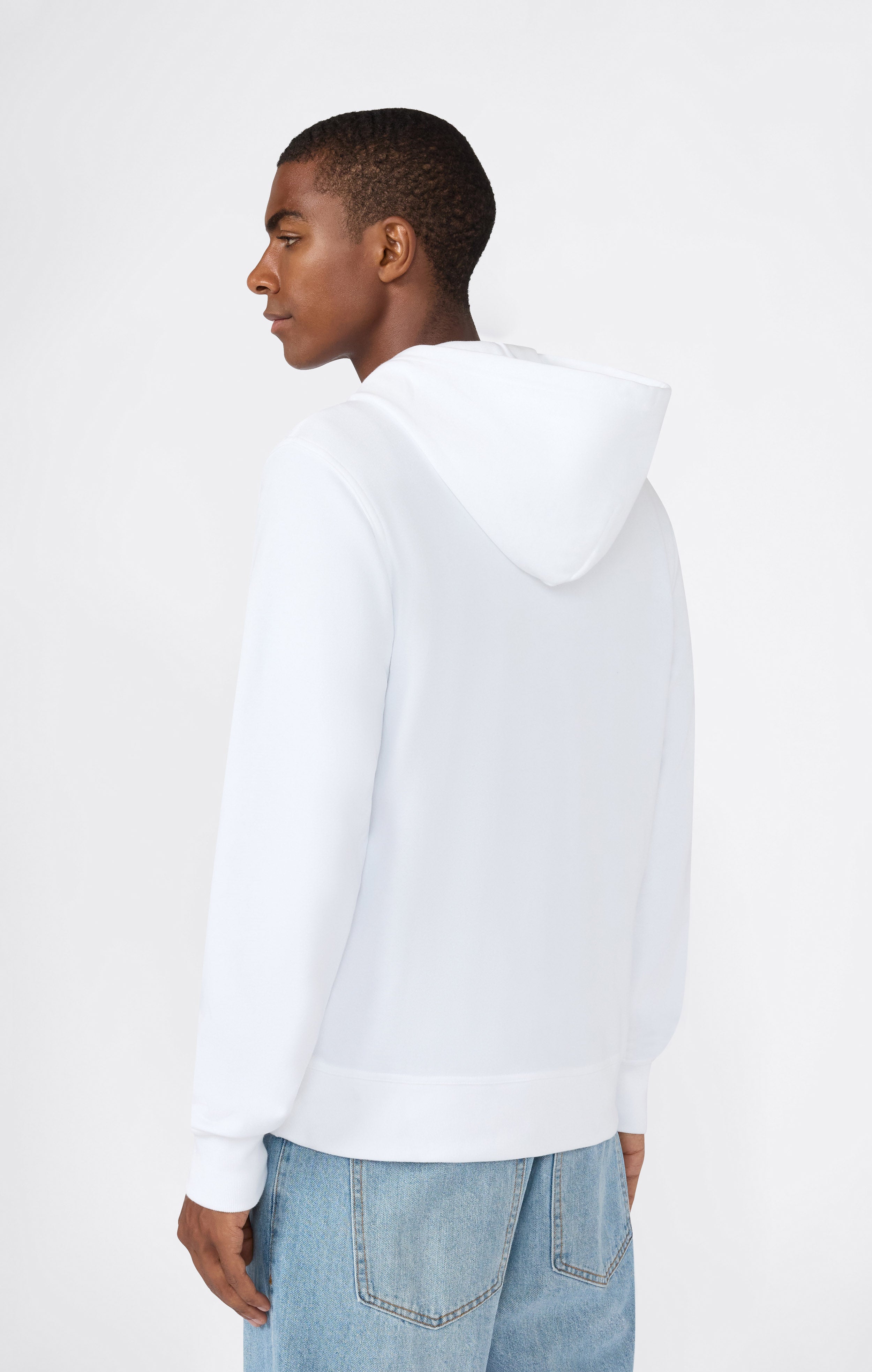 Men's Lightweight Slim Fit Hoodie with Full Zip and Small Logo