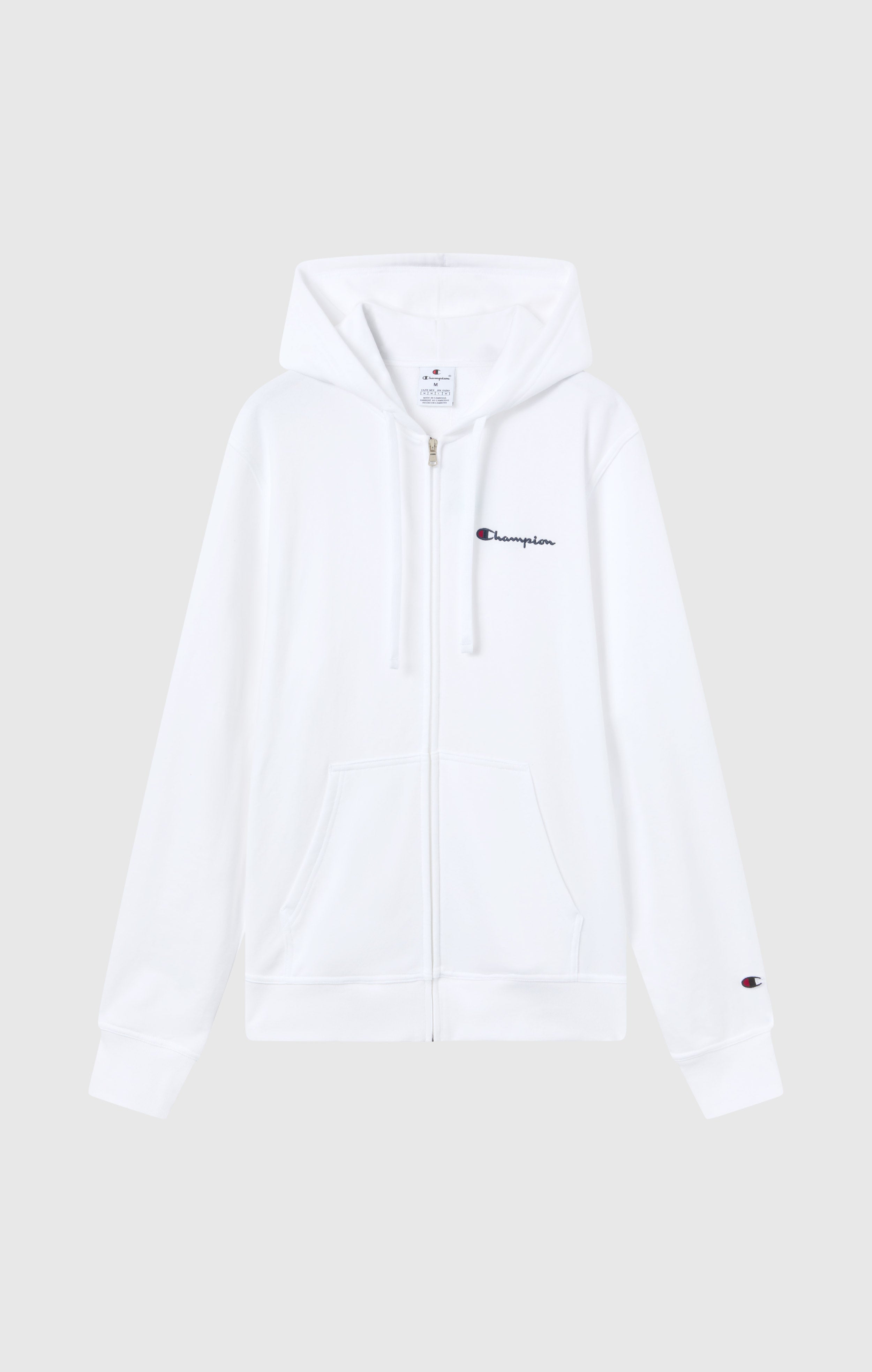 Men's Lightweight Slim Fit Hoodie with Full Zip and Small Logo