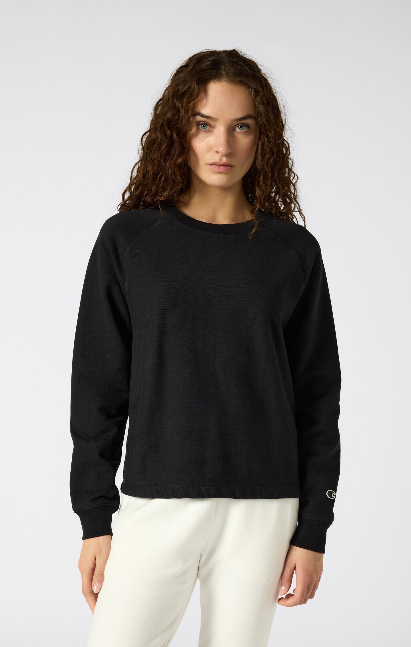 Women's Reverse Weave Washed Crewneck Sweatshirt – Loose Fit