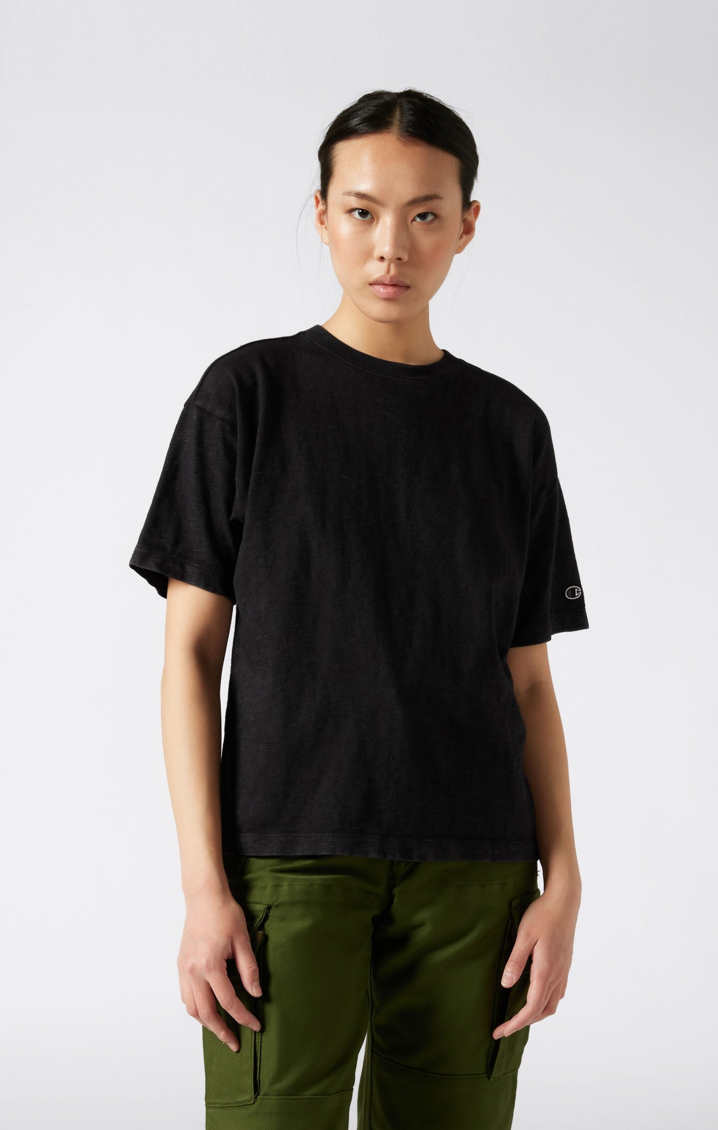 Women's Reverse Weave Washed Crewneck T-Shirt
