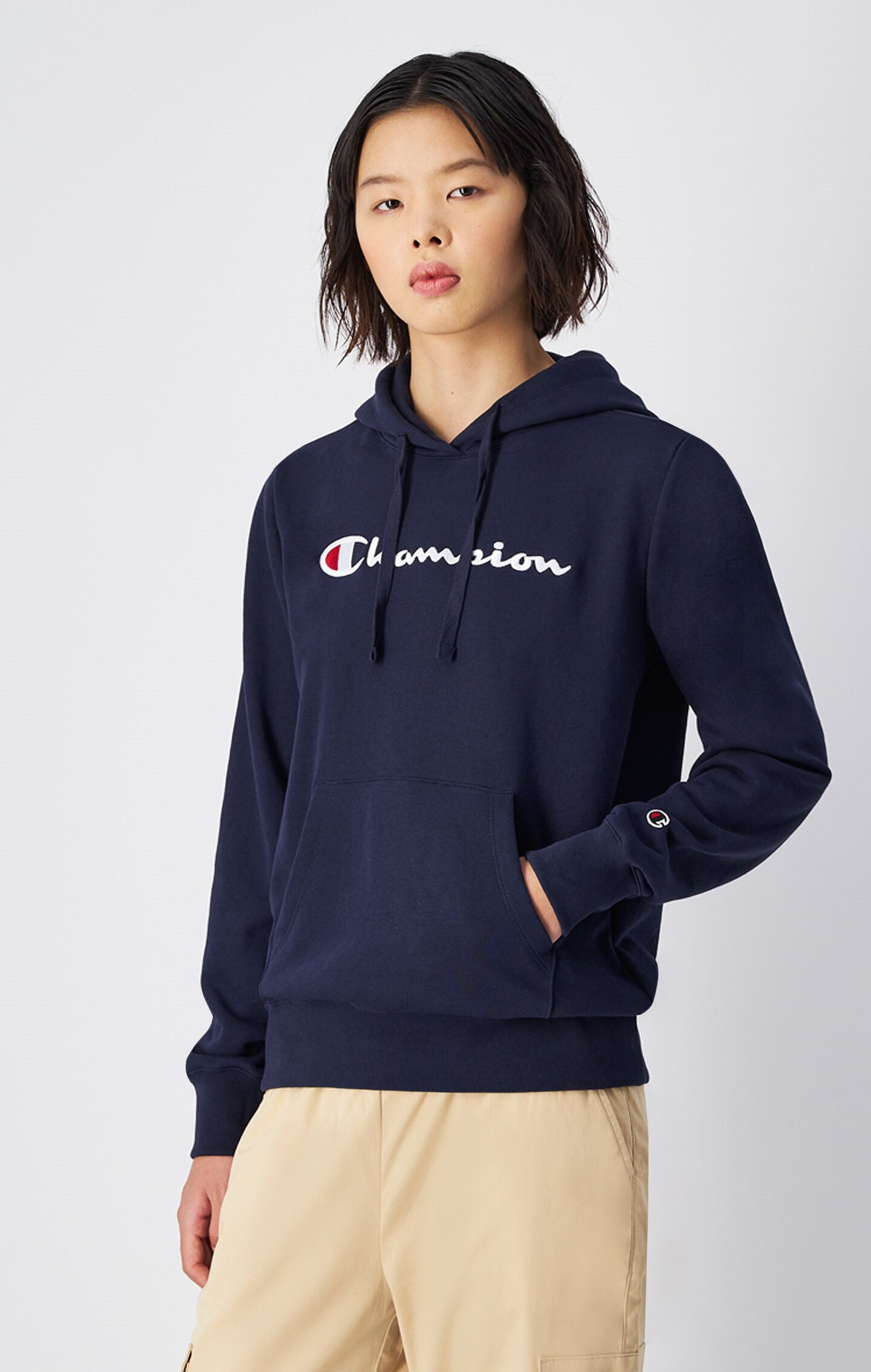 Women's Lightweight Slim Fit Hoodie with Large Logo